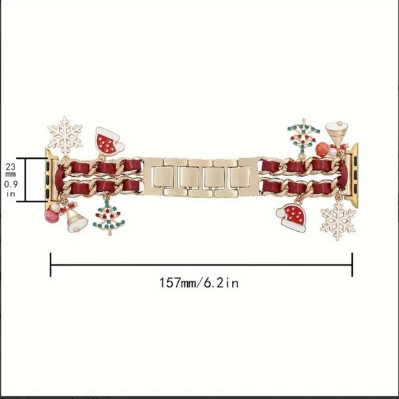 🌼 Christmas Watchband with Charms compatible with Apple Watch - Picture 7 of 8